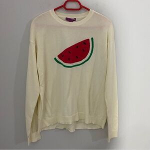 Aqua Girl’ Long Sleeve Watermelon Knit Crew Neck Sweater XL
